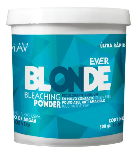 Polvo Decolorante Mav Azul Ever Blonde Argan Aloe Vera 500gr