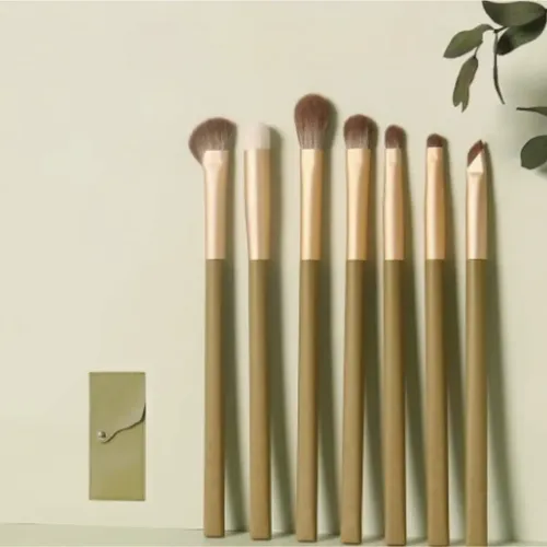 Set De Brochas De Maquillaje Aguacate De 7 Piezas