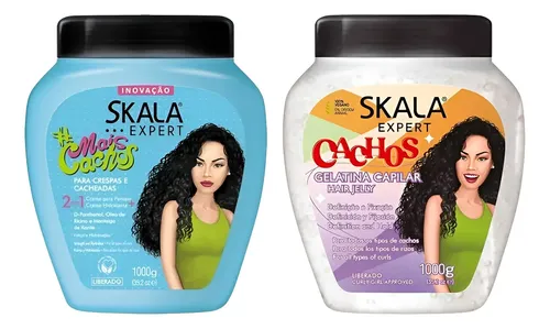 Kit Mais Cachos Skala Rulos Definidos Baño + Gelatina X1kg