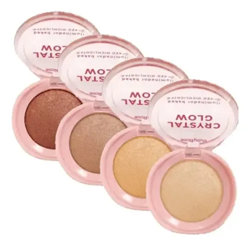 Iluminador Facial Compacto Baked Crystal Glow Ruby Rose
