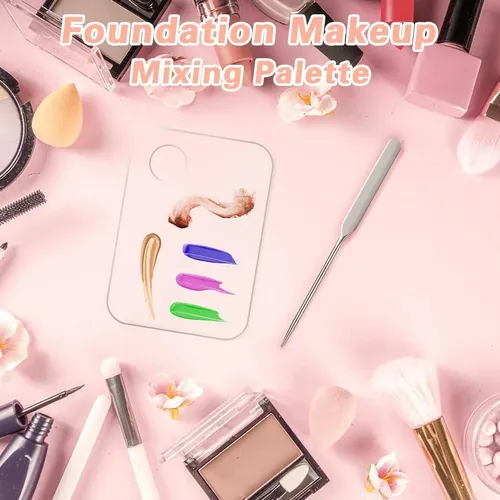 Paleta De Maquillaje Acrílica Con Espátula Y Estuche Para