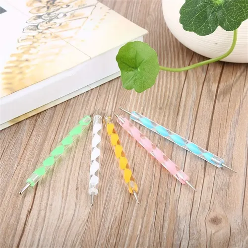 Kit X 5 Pinceles Dotting Pen Doble Punta