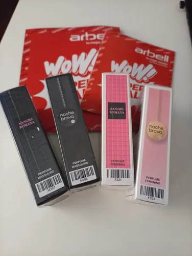 Kit Perfumes Arbell X4 Sangre Romana Y Noche Brava Para Hombre Y Mujer