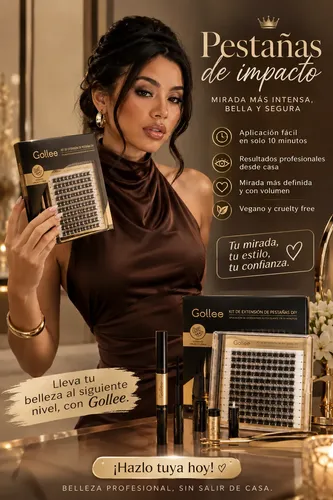 Kit Extensiones De Pestañas Diy Gollee Con Pegamento