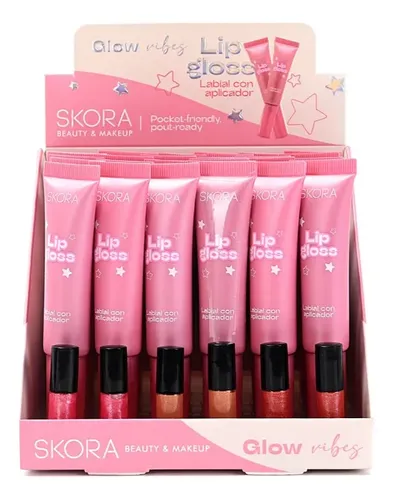 Brillo Labial Con Aplicador En Pomo Glow Vibes Skora 3 Tonos