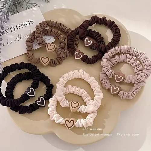 Colitas Para El Pelo Con Corazón X5 Mujer