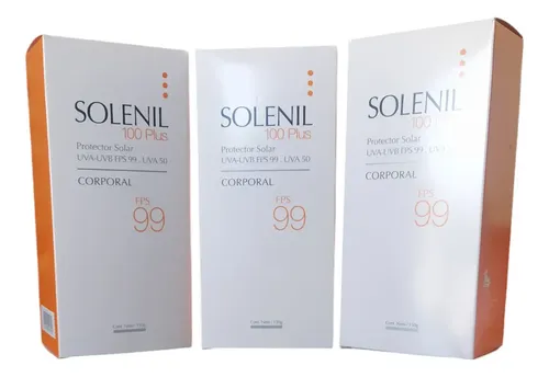 Solenil 100 Protector Solar Fps99 Piel Sensible. Pack X 3