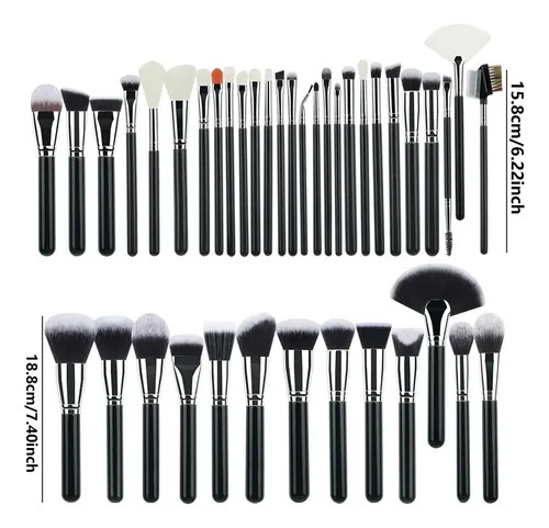 Juego De 40 Broches De Maquillaje De Alta Gama, Brochas Suel