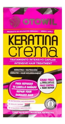 Otowil Keratina Crema Máscara Antifrizz Nutritiva X6 Sobres
