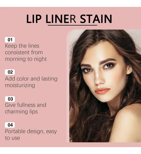 Castor Oil Lip Liner, Multicolor Brightens Moisturizing
