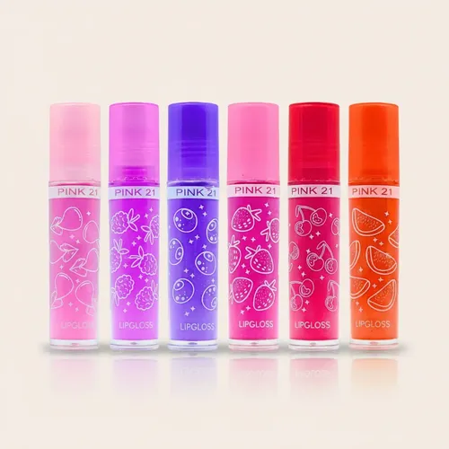 Labial Lip Gloss Bálsamo Oil Con Glitter Brillante Love