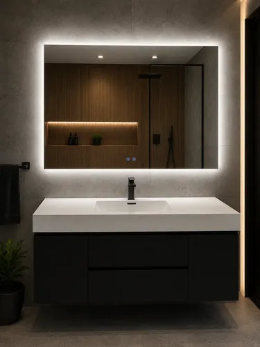 Espejo Luz Led Tactil Touch Desempañador 80x90cm Baño
