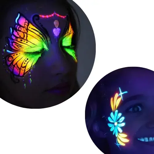 Pigmento Puro Fluorescente Neón Luz Uv Glow Body Art