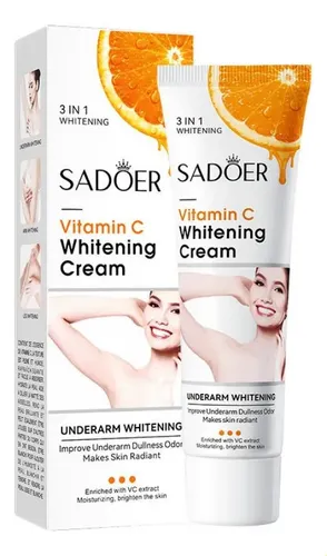 Crema Blanqueadora De Vitaminas Para Pieles Oscuras, .