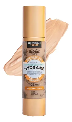 Base Facial Con Color Hidratante Bel Lab Crema Hydra Me 50ml 02 Medio