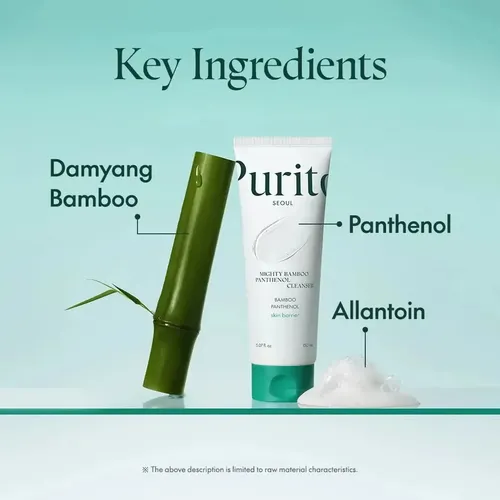 Purito Seoul Mighty Bamboo Panthenol Cleanser 150ml Todo Tipo De Piel Día/noche