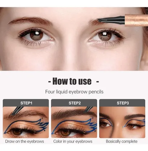 Lápiz Microblading De Cejas Resistente Al Agua 3d Marrón