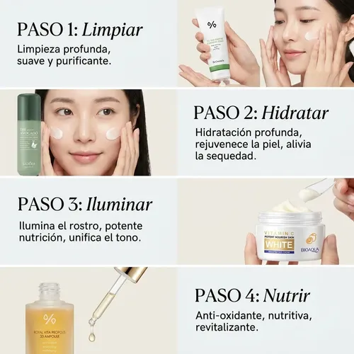 Kit Skincare Coreano Rutina Completa Jabón Serum Hidratante