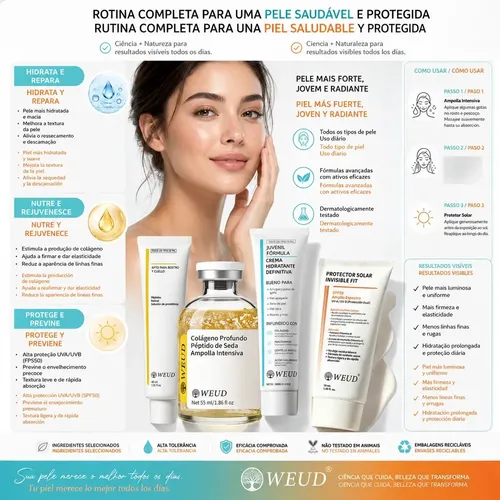 Jweud Corea Kit Facial Colágeno Péptidos Niacinamida Spf50cc