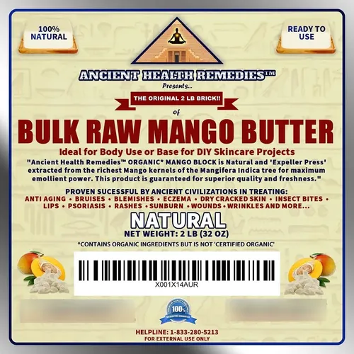 Manteca De Mango Ancient Health Remedies Orgánica Sin Refina