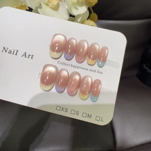 Alta Calidad Macaron Borde Colorido Ojo De Gato Desgaste