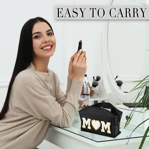 Bolsa De Maquillaje Sanwuta Preppy De Piel Sintética, Cosmét