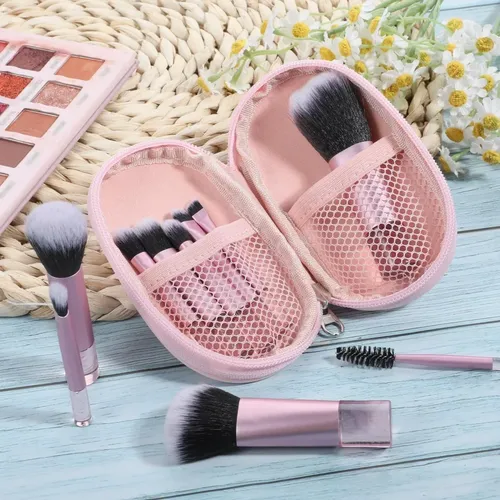 Set De 10 Brochas De Maquillaje Mini Con Cerdas Suaves Para