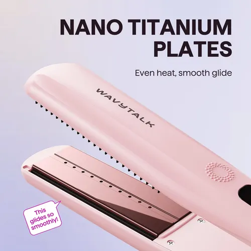 Alisador De Pelo Wavytalk Steam 3,5 Cm Nano Titanio