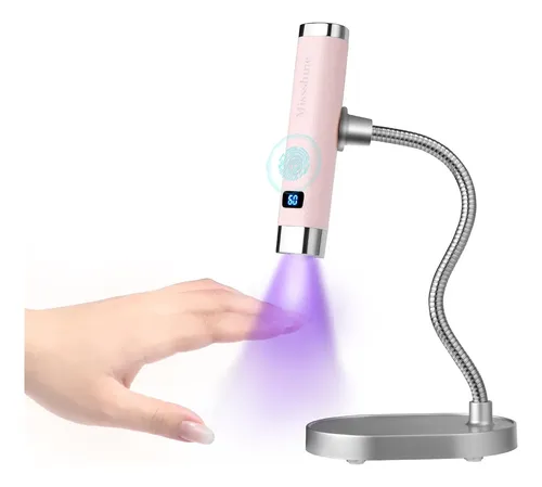 Lámpara Uñas Recargable Uv Rosa Secado Rápido Led