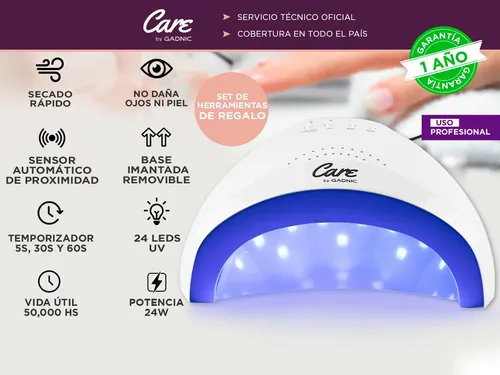 Kit Uñas Gelificadas Gadnic Mani0027 Cabina Led 6pzs