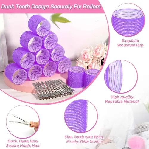 Set De Rulos Para El Cabello Selizo Jumbo 24 Piezas Para Cab