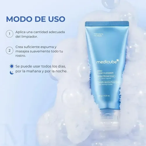 Medicube Zero Foam Cleanser 120ml Limpiador Facial Coreano