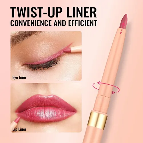 Lápiz 2 En 1 Oulac Delineador Labios Y Ojos 04 Pink Treat