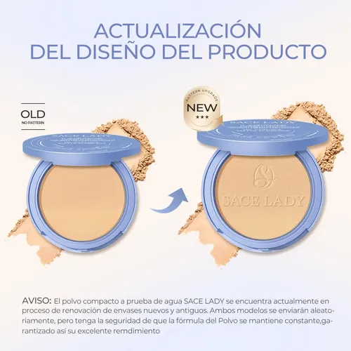 Sace Lady Base De Maquillaje Polvo Compacto Fijador Matte Tono 01 Marfil Clásico -10g Resistente Al Agua Larga Duración ControlDe La Grasa Y Acabado Mate lmpecable