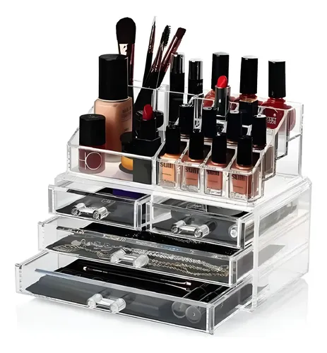 Organizador Maquillaje Cosméticos Acrilico Cajón X 3