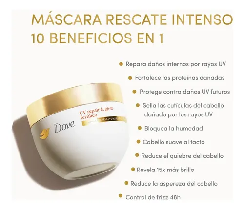 Tratamiento De Rescate 10 En 1 Uv Repair & Glow 250g Dove