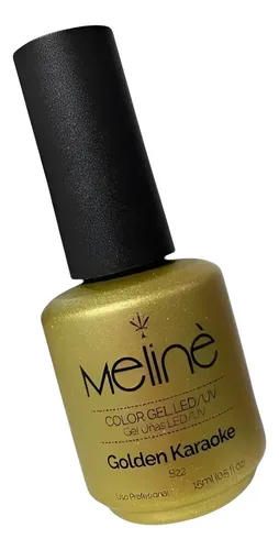 Esmalte Meline Nuevos Colores Gel Uv/led Semip. X 15 Ml Color 822 Golden Karaoke
