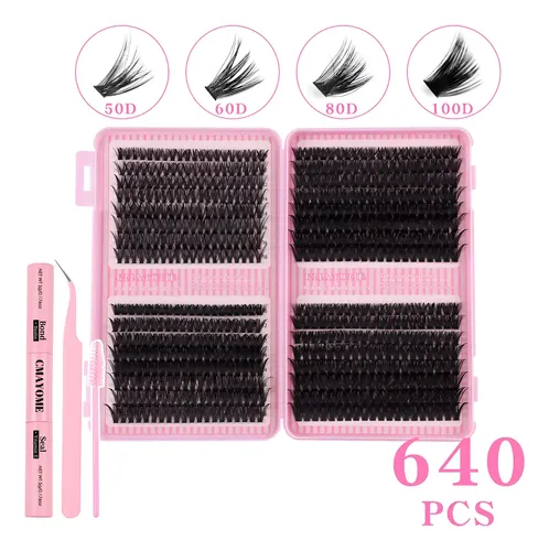 [jjm] Cmayome 640pcs Kit 4 Estilos, D-curl 10-100d With