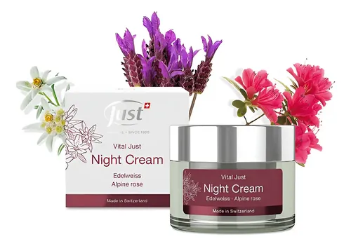 Crema De Noche Just 50 Gr Con Edelweiss Y Rosa Alpina