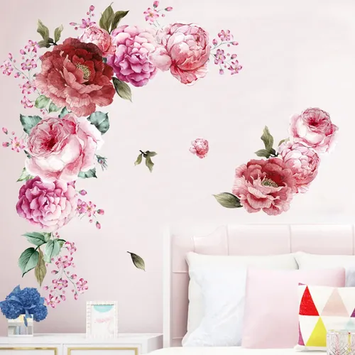 Pegatina Para Pared Mural, Hazlo Tú Mismo, Con Flores