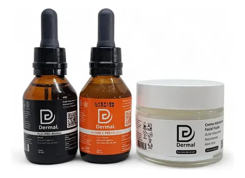 Kit Rutina Doble Serum+crema Retinol/hialurónico/vitamina C Hyaluprebiotics Hialurónico-niacinamida