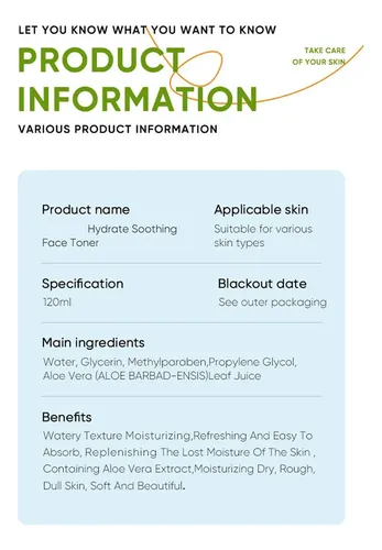 Huatónico Calmante Hidratante De Aloe Que Ilumina Y Nutre El