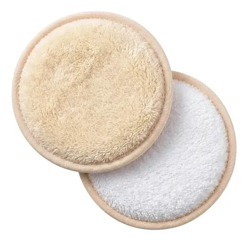 Pads X 2 De Limpieza Desmaquillante Reutilizable Color Blanco