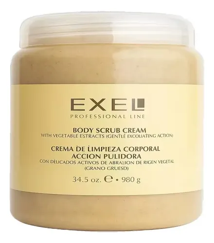 Crema Limpieza Corporal Accion Pulir Exel Grano Grueso 980ml