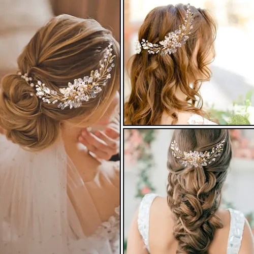 Tocado Para Boda Peine Para Peinado Tiara Para Novia Platead