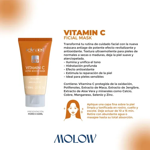 Idraet Vitamin C Mascara Facial X 60ml Tipo De Piel Todo Tipo De Piel