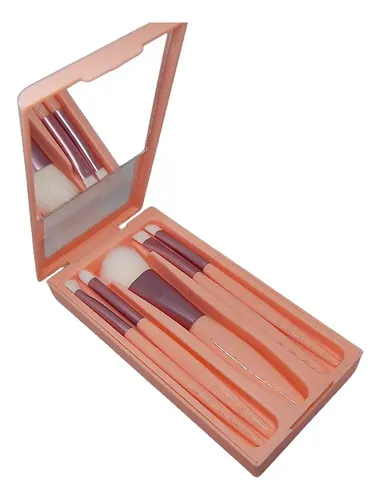 Set 8 Piezas Mini Pinceles Brochas Maquillaje Rosa Beauty Chick