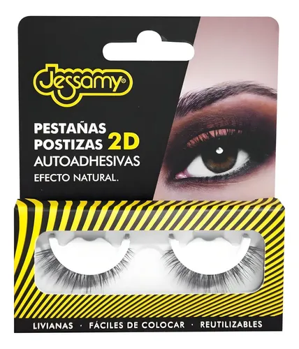 Pestañas Postizas 2D Autoadhesivas Jessamy Reutilizables Sin Pegamento