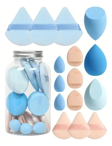 15 Esponjas Maquillaje Triángulo Líquido Crema