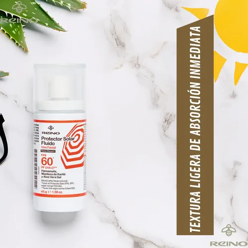 Protector Solar Spf 60 Facial Corporal Fluido Tono Oscuro